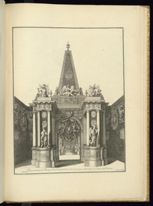 Representation du Portique Elevé devant la Porte du Coeur pour entrer dans le Camp de la Douleur