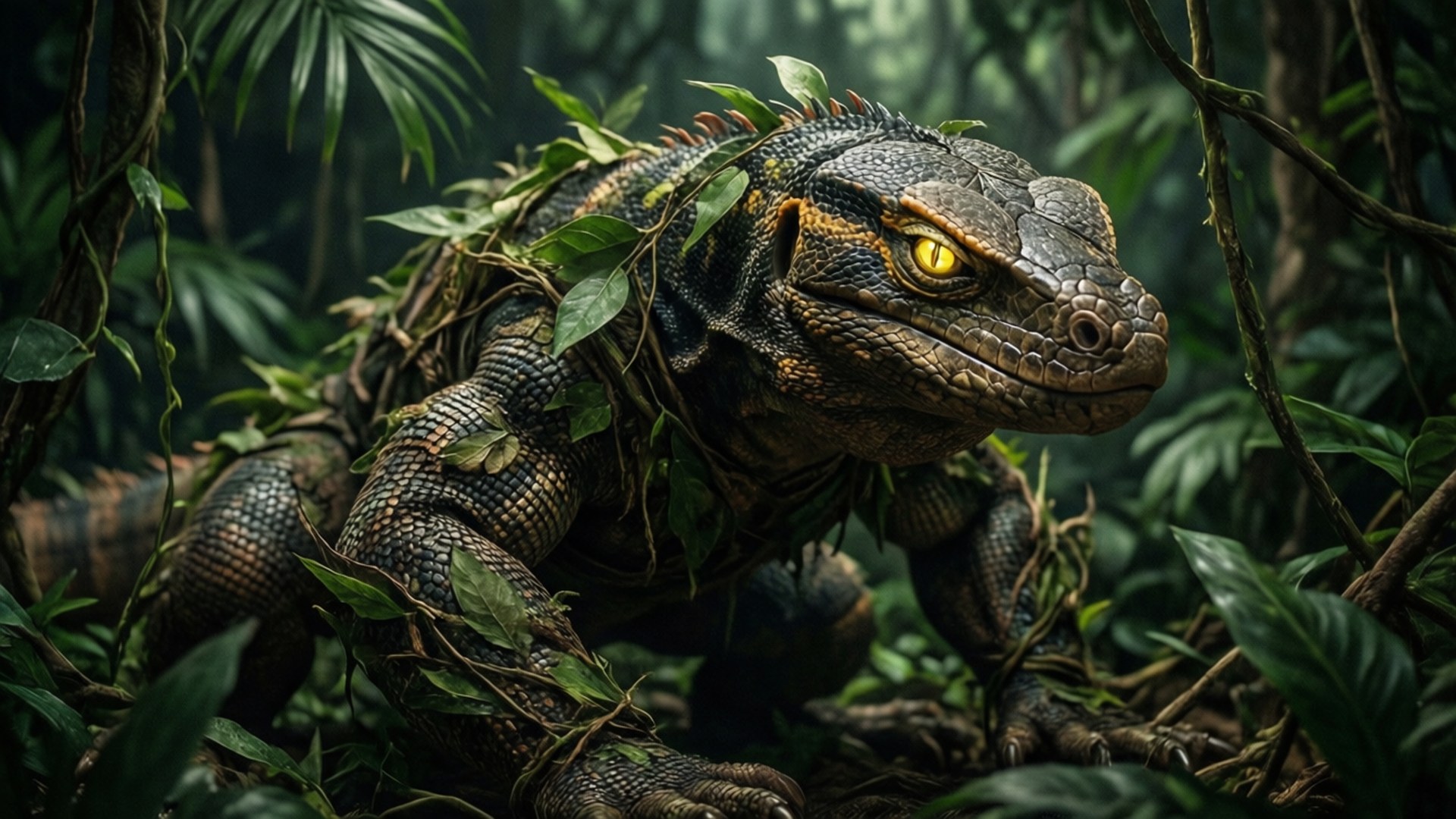 Reptile's Stealth Glare by Wallpapers.art Studio
