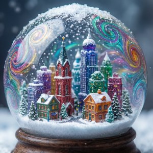 Resin Snow Globe City