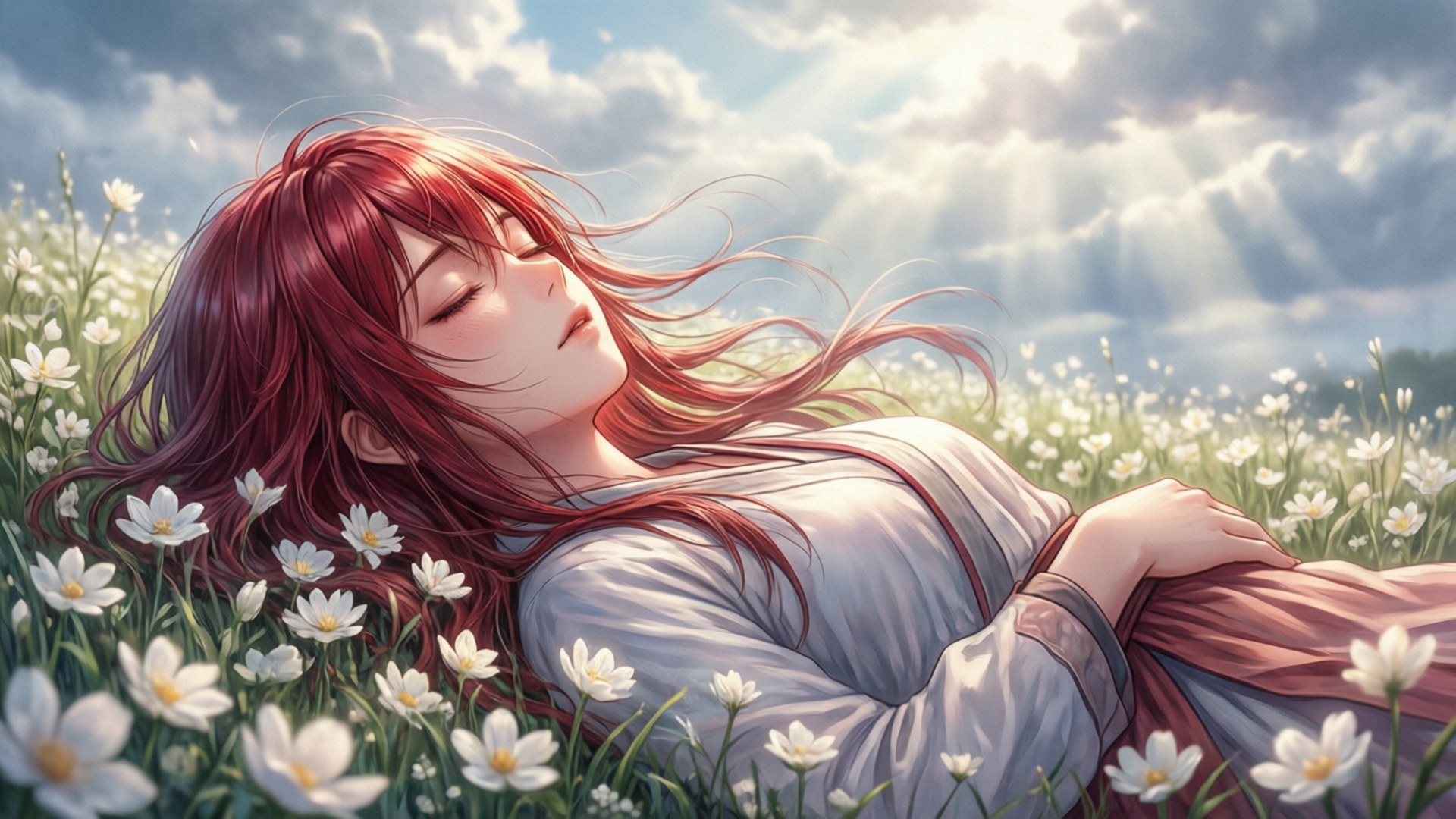 Rest Among the Flowers by Wallpapers.art Studio