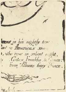 Restrike from fragment of cancelled plate for "A Prophecy"
