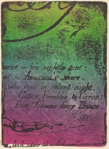 Restrike from fragment of cancelled plate for "A Prophecy"