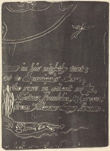 Restrike from fragment of cancelled plate for "A Prophecy"
