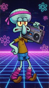 Retro 80s Squidward