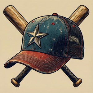 Retro Baseball Cap Logo