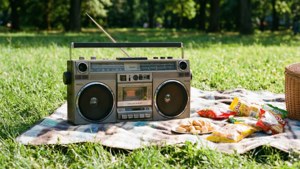 Retro Boombox Picnic