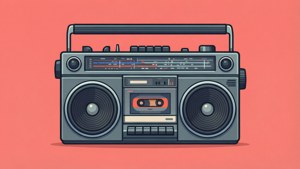 Retro Boombox Vector
