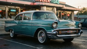 Retro Chevy at Diner