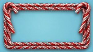 Retro Diner Candy Cane Border