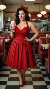 Retro Diner Pin-up