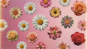 Retro Flower Collage