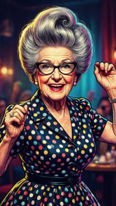 Retro Grandma Dancing