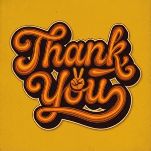 Retro Groovy Thank You