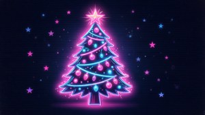 Retro Neon Christmas Tree