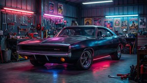 Retro Neon Muscle