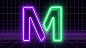 Retro Neon Split M
