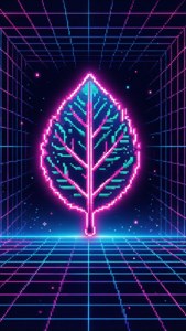 Retro Pixel Leaf