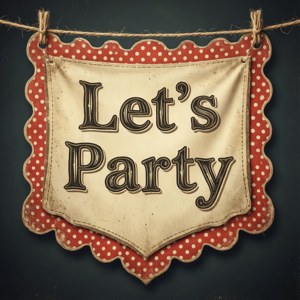 Retro Polka Dot Party Banner