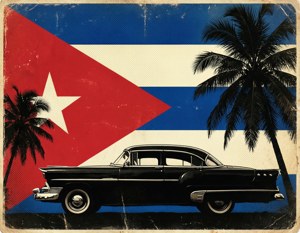 Retro Postcard Flag