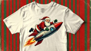 Retro Santa Rocket