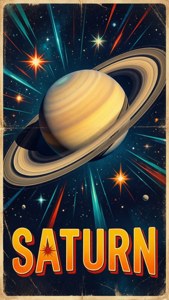 Retro Saturn Poster