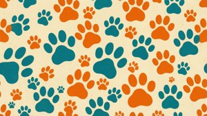 Retro Scattered Paws