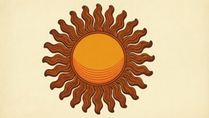 Retro Sun Outline