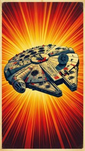 Retro Sunburst Falcon