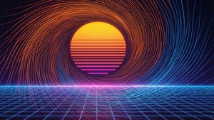 Retro Synth Swirl