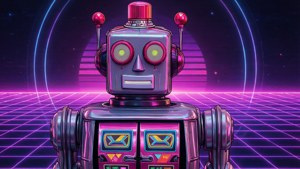 Retro Synthwave Robot