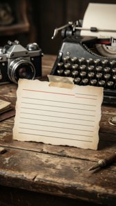 Retro Typewriter Card