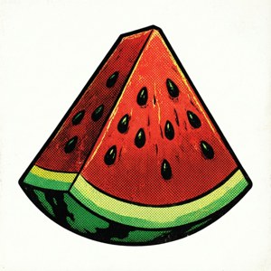 Retro Watermelon Halftone