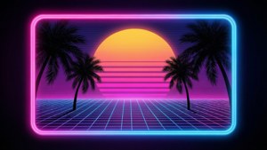 Retro Wave Frame