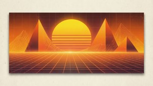 Retro Wave Header