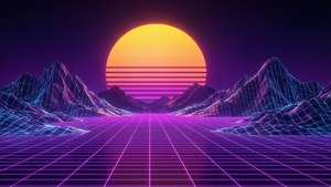Retro Wave Mountain