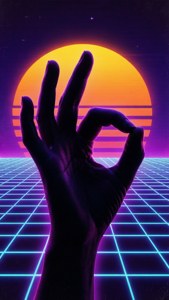 Retro Wave OK Hand