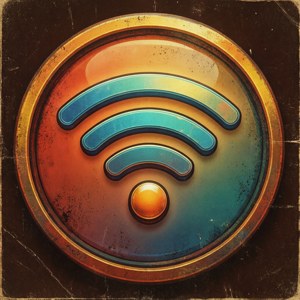 Retro Wifi Badge
