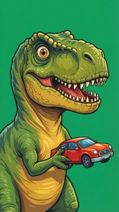 Rex and Toy Car