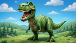 Rex Roaring on Hill