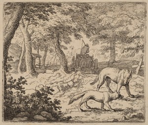 Reynard and the Wolf before the Fish Cart