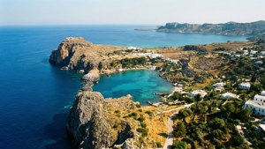 Rhodes Coastline Aerial