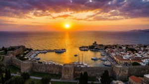 Rhodes Town Sunset