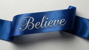 Ribbon Banner Believe