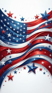 Ribbon Flag Abstract