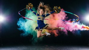 Ribbon Jump with Smoke