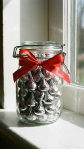 Ribbon Kisses Jar