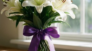 Ribbon on Lilies