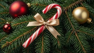 Ribbon Tied Candy Cane