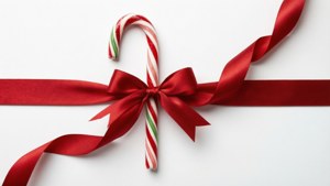 Ribbon Tied Candy Cane