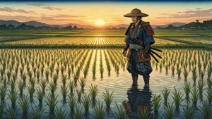 Rice Field Sunset